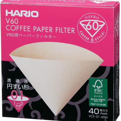 Filtre Hario V60-01 Misarashi box 40ks