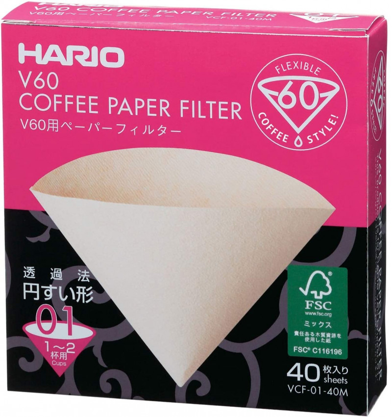 Filtre Hario V60-01 Misarashi box 40ks