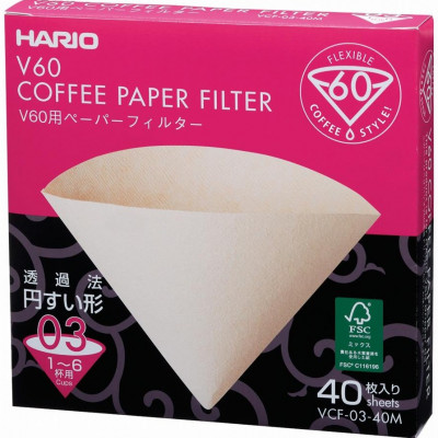 Filtre Hario V60-03 Misarashi box 40ks