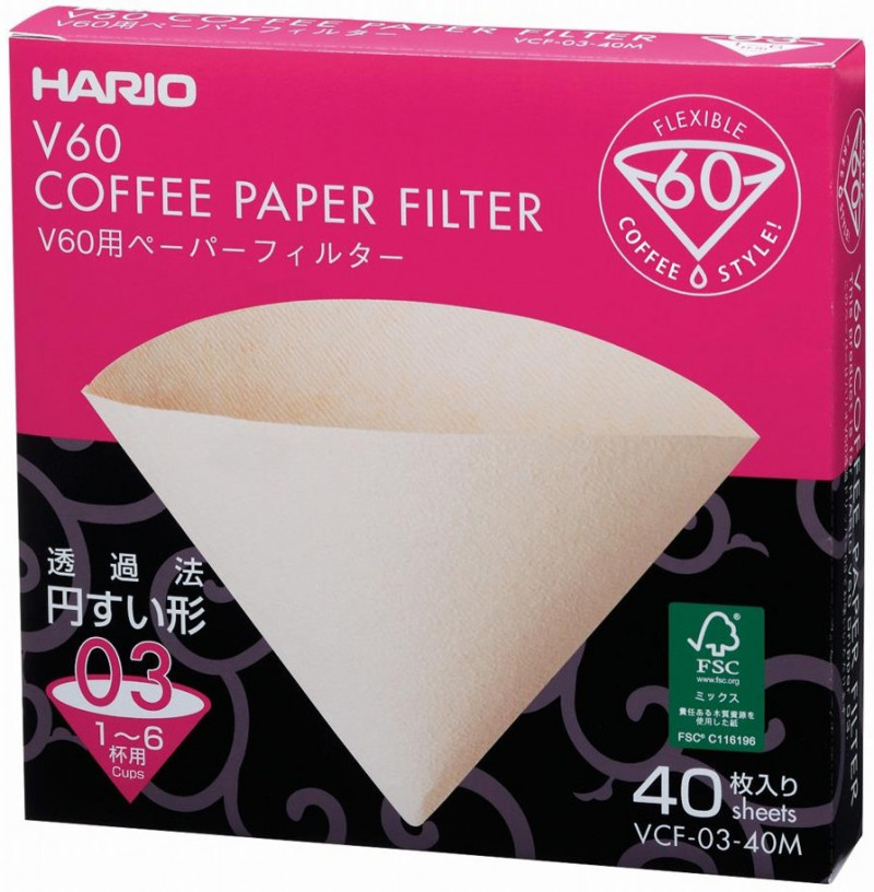 Filtre Hario V60-03 Misarashi box 40ks